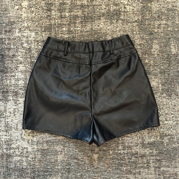 Wet Seal high rise pleather shorts - Picture 2 of 3